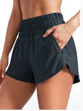 CRZ Yoga Feathery-Fit Soft Pocket High Rise Shorts 3” – Melanite | Women’s M